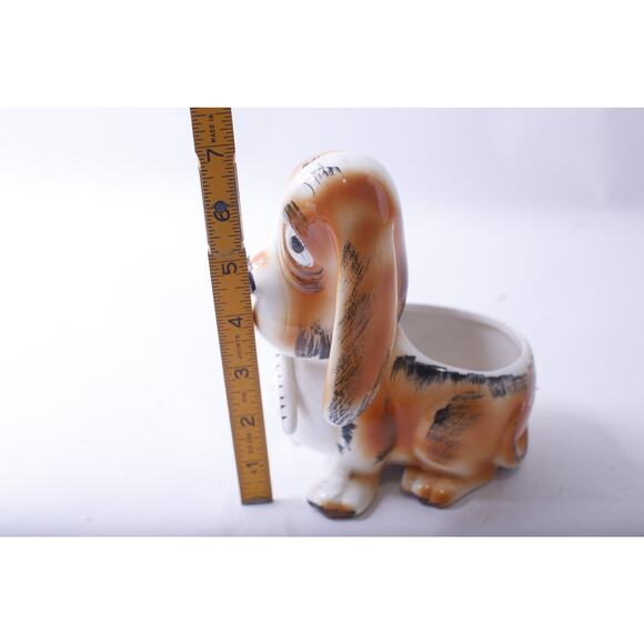 Get Well Soon, Bassett Hound Planter, Trinket Holder, 7 inches, Ceramic Dog, - Picture 4 of 4